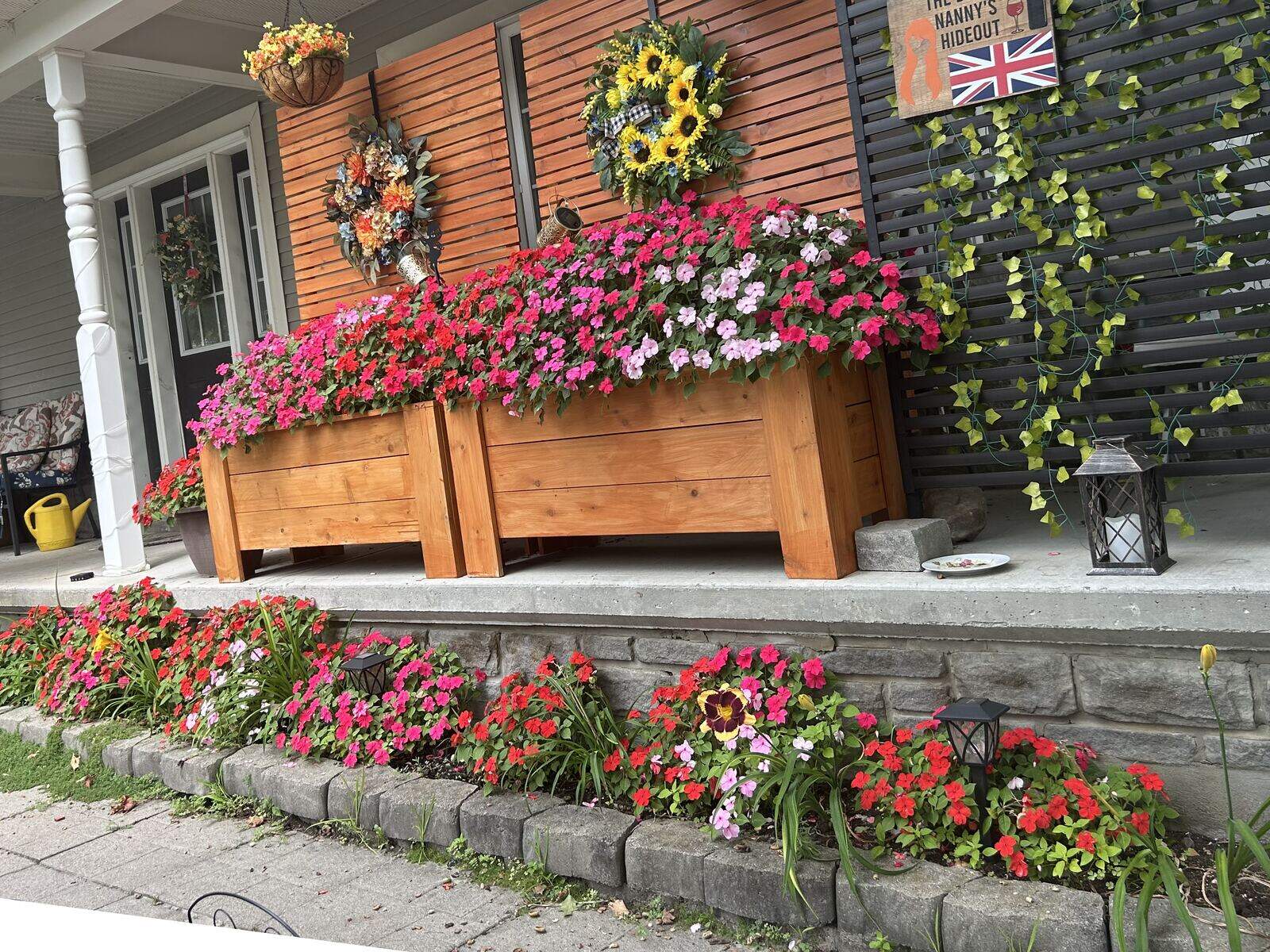 All is not lost: the rain has been good for the flowers this summer.