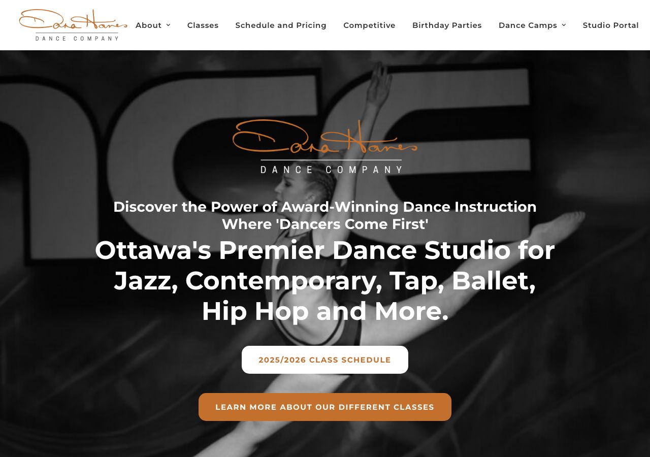 Homepage of Dana Hanes Dance Company