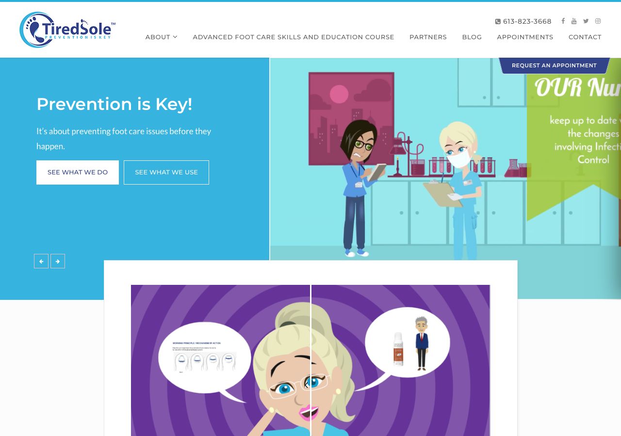 Homepage of Tired Sole